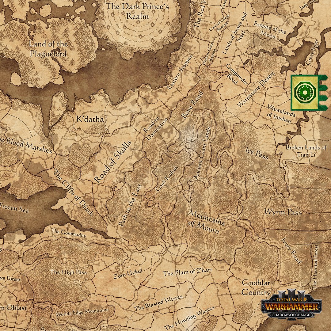 Total War: Warhammer 3 Realms of Chaos Yuan Bo start position.